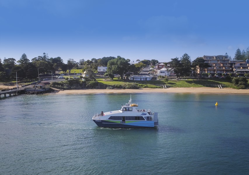 Photo of a ferry on the water